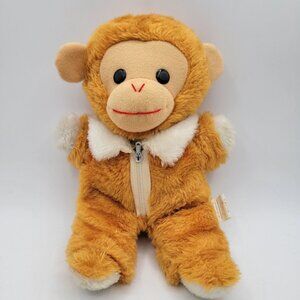 Vintage Walmart Monkey Plush Zippered Outfit Cute Chimpanzee Stuffed Animal